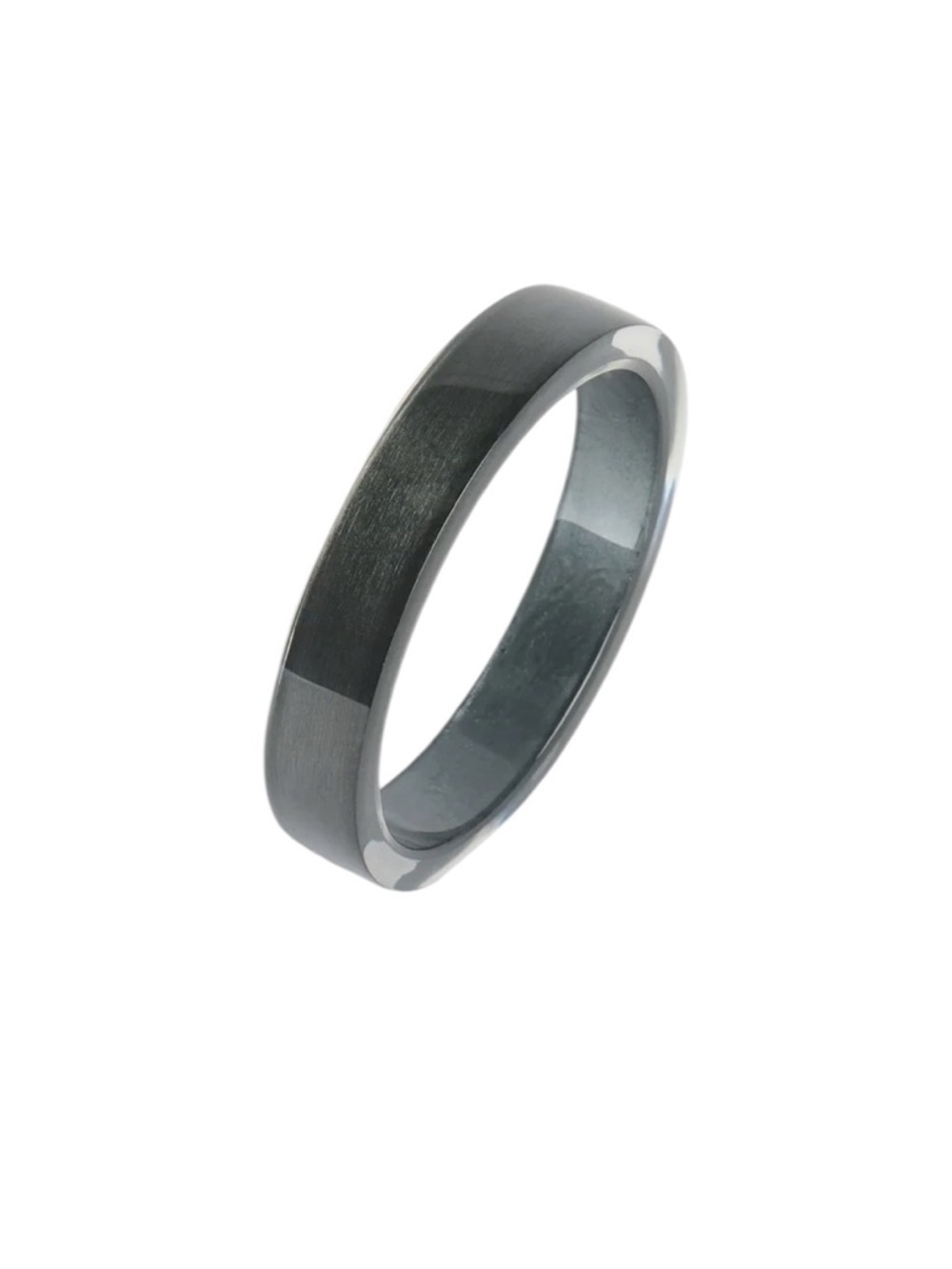 Alembika Meteor Resin Bangle Bracelet Gray Black Modern NWT